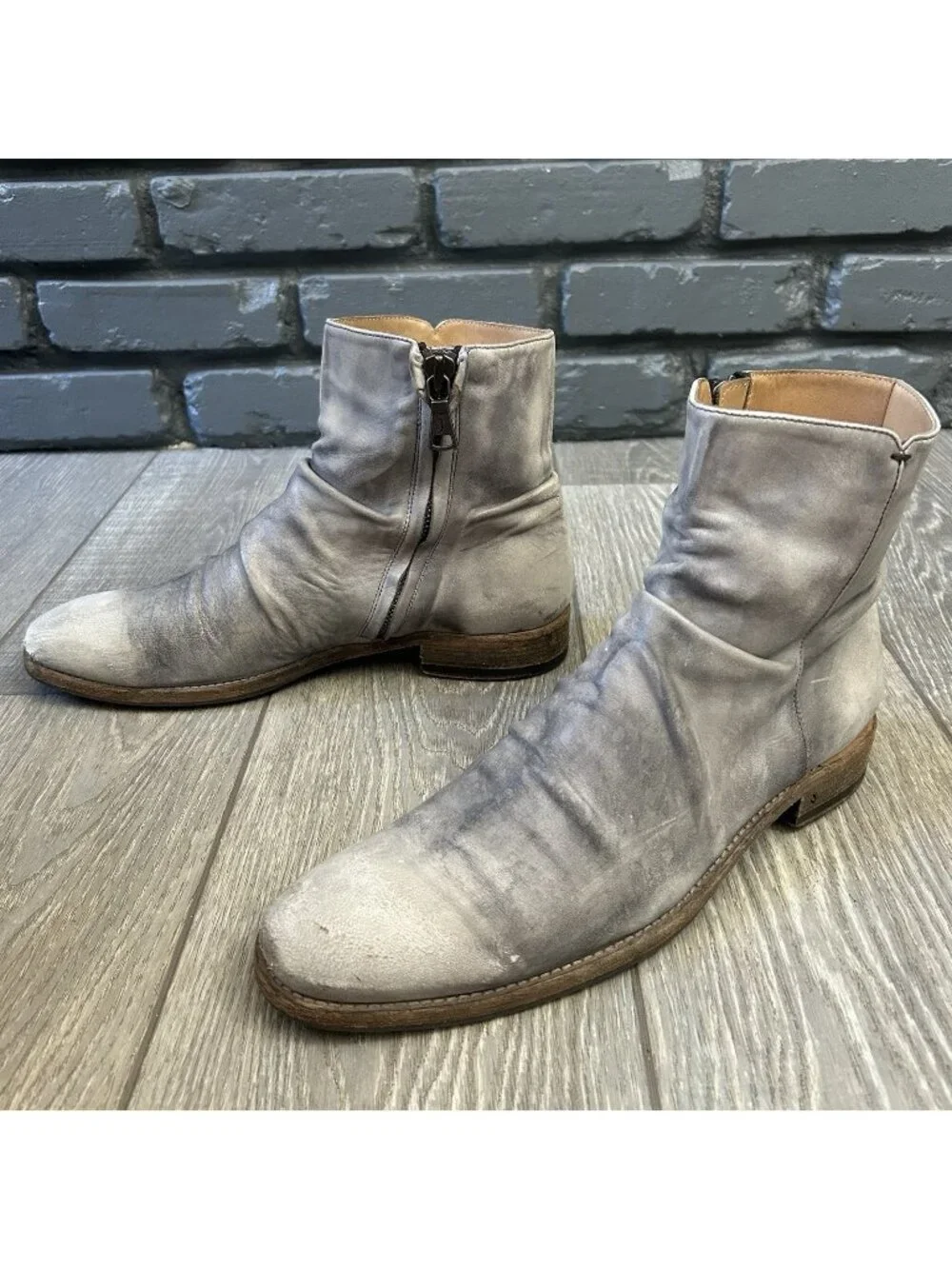 John Varvatos Handmade Italy Morrison Sharpei Ankle Boots Mens 10